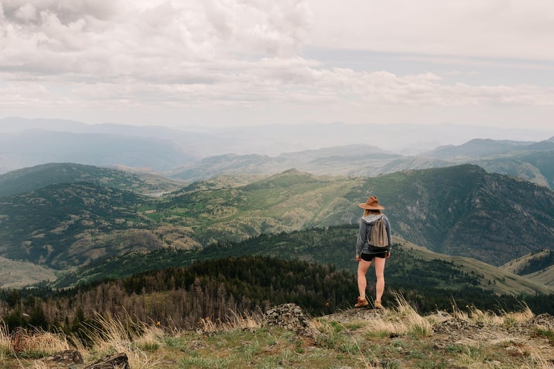 Woman hiking in nature